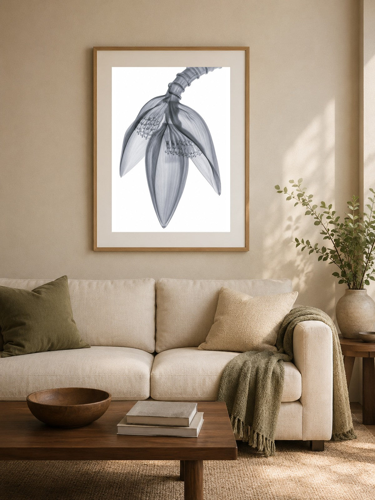 Banana Blossom X-Ray Botanical Art Print | Musa | Scientific Floral Wall Art