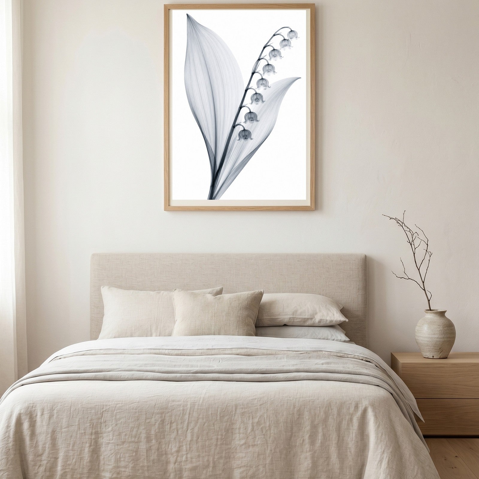Lily of the Valley X-Ray Botanical Art Print | Convallaria majalis | Scientific Floral Wall Art