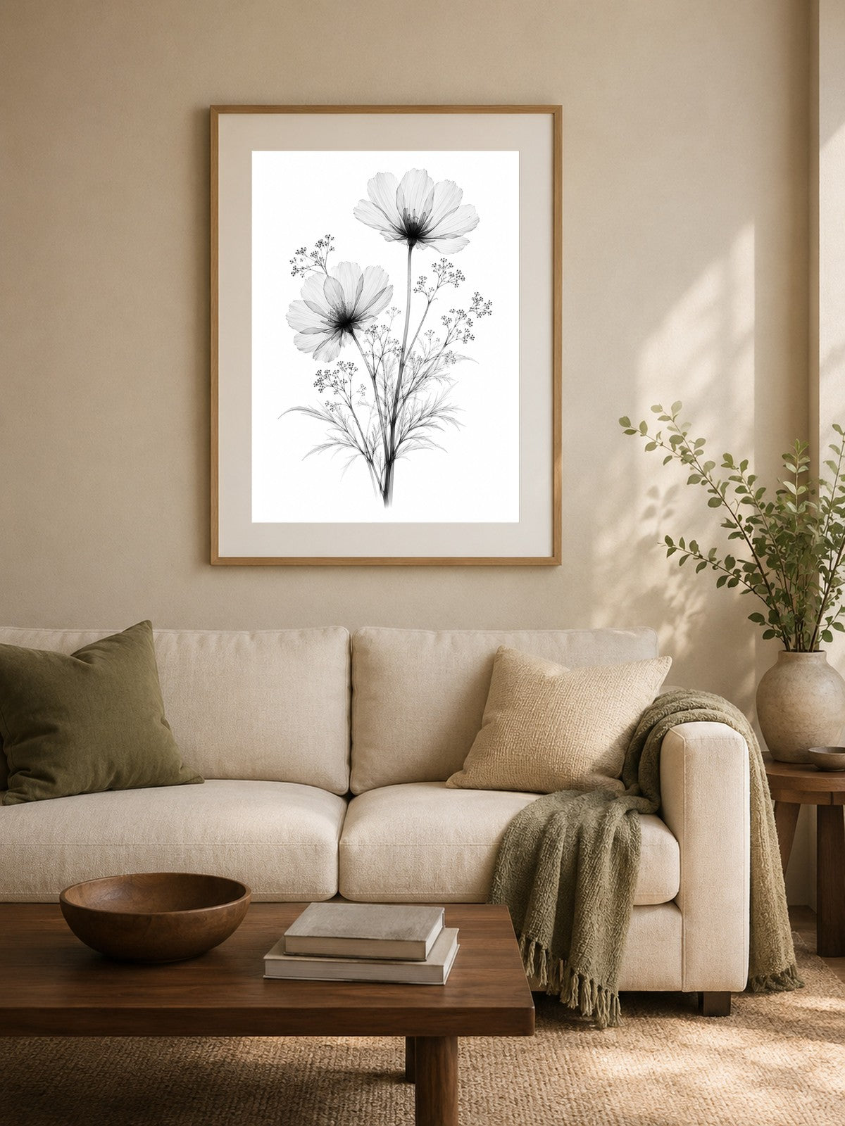 Iceland Poppy X-Ray Botanical Art Print | Papaver nudicaule | Scientific Floral Wall Art