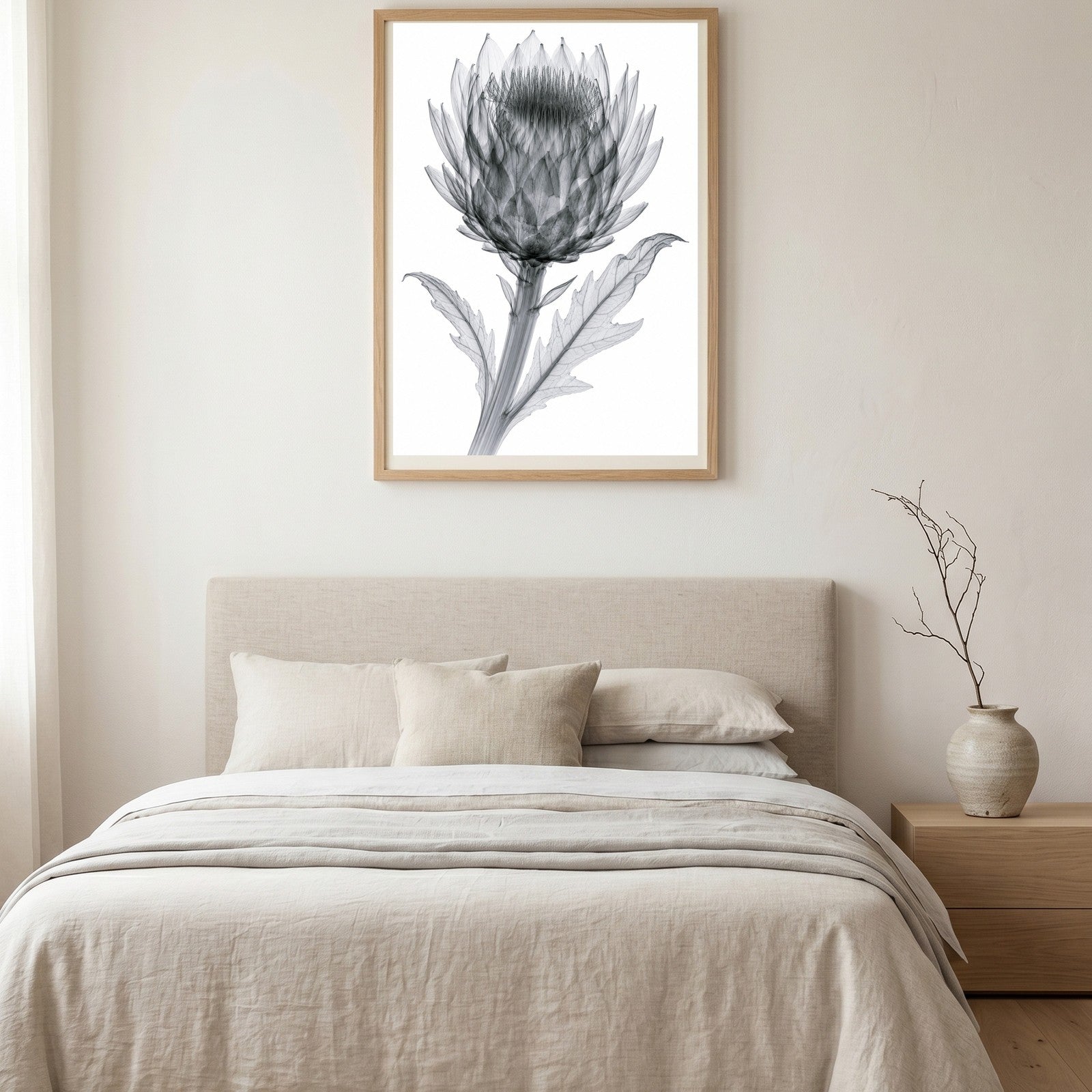 Artichoke X-Ray Botanical Art Print | Cynara scolymus | Scientific Floral Wall Art