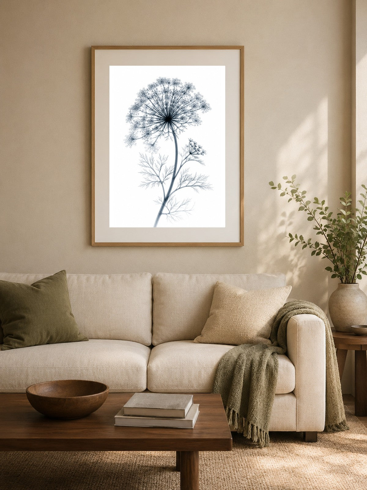 Wild Carrot X-Ray Botanical Art Print | Daucus carota | Scientific Floral Wall Art