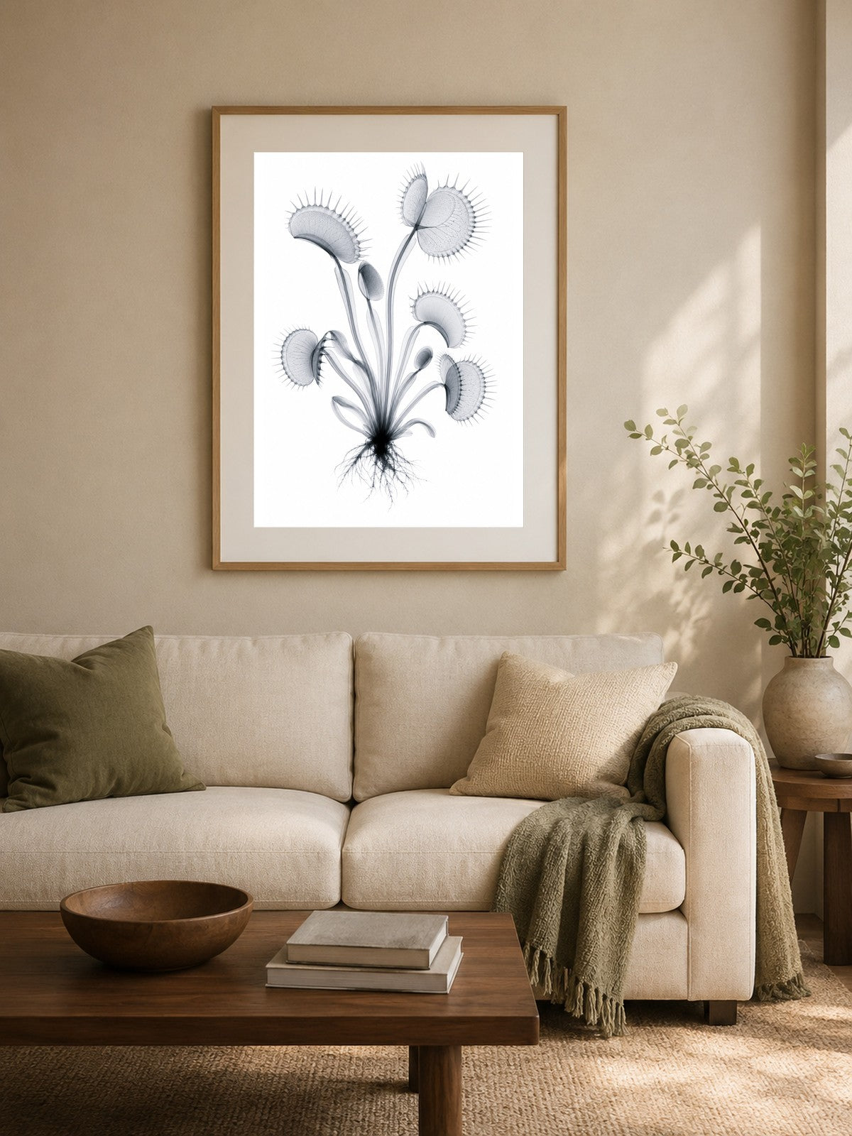 Venus Flytrap II X-Ray Botanical Art Print | Dionaea muscipula | Scientific Floral Wall Art