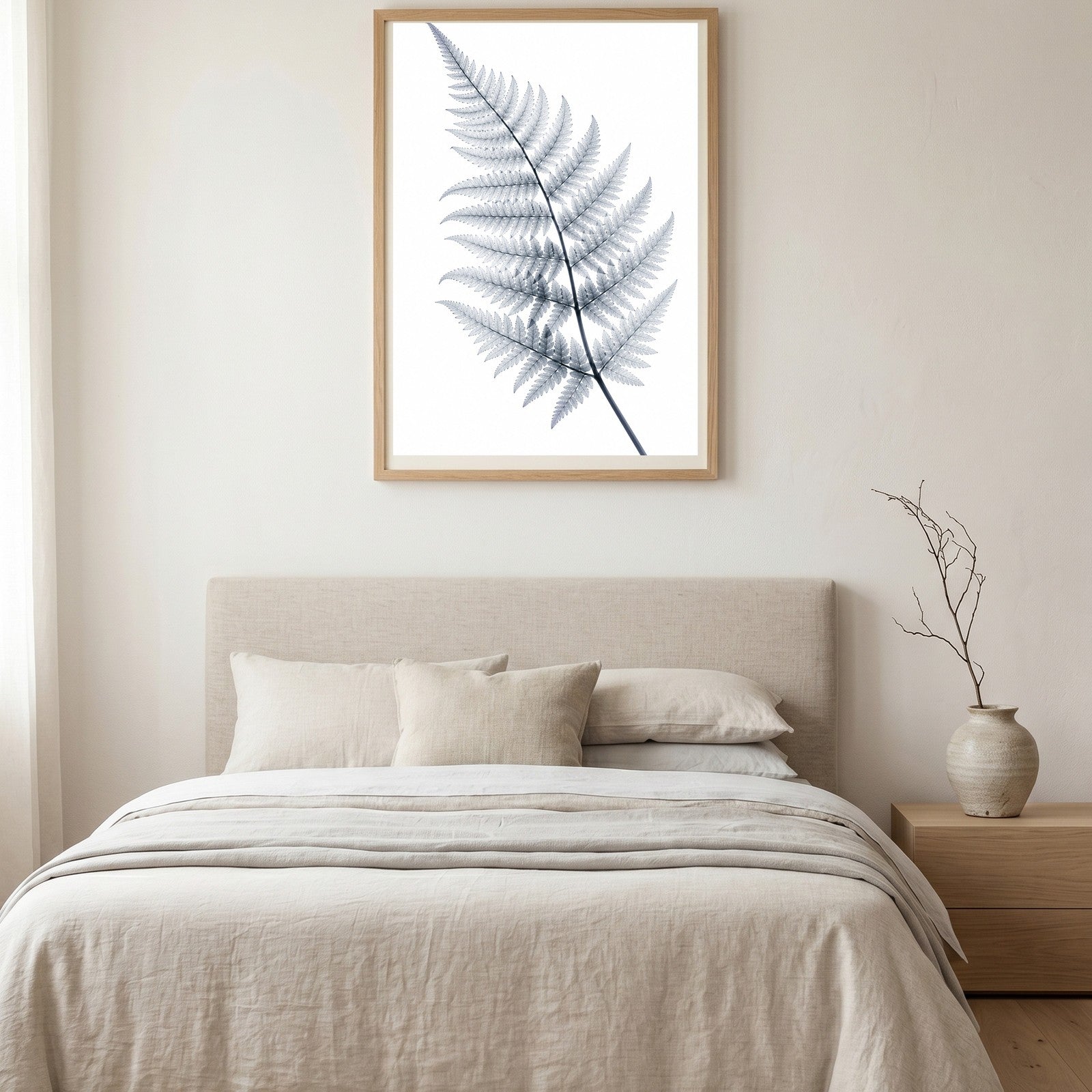 Fern Frond X-Ray Botanical Art Print | Polypodiophyta | Scientific Floral Wall Art