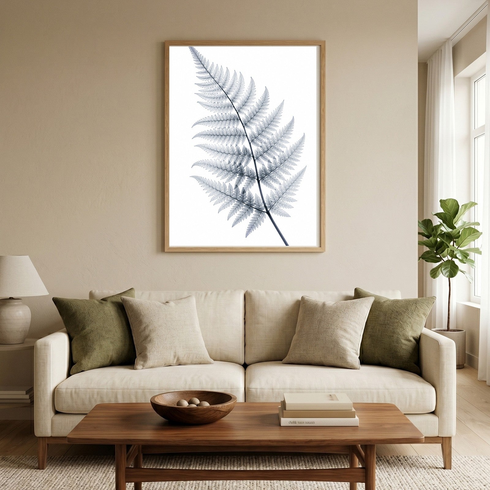 Fern Frond X-Ray Botanical Art Print | Polypodiophyta | Scientific Floral Wall Art