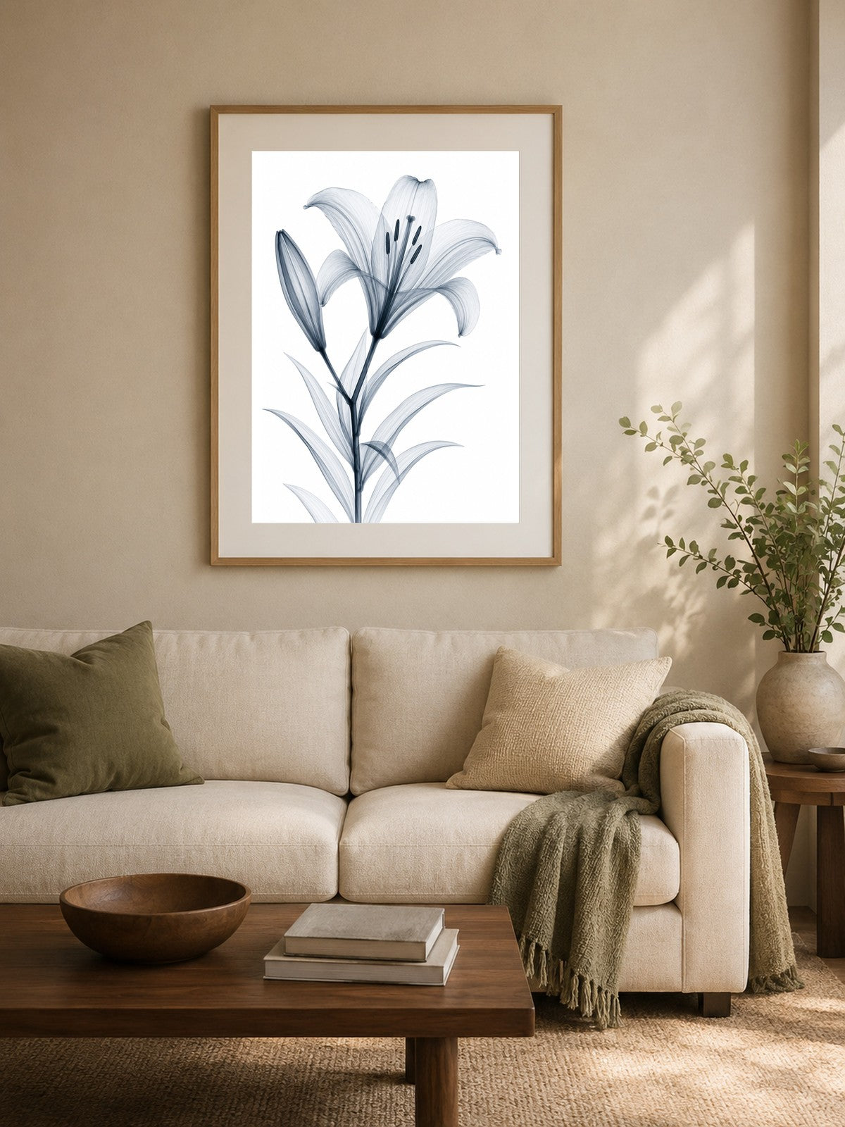 Madonna Lily X-Ray Botanical Art Print | Lilium candidum | Scientific Floral Wall Art