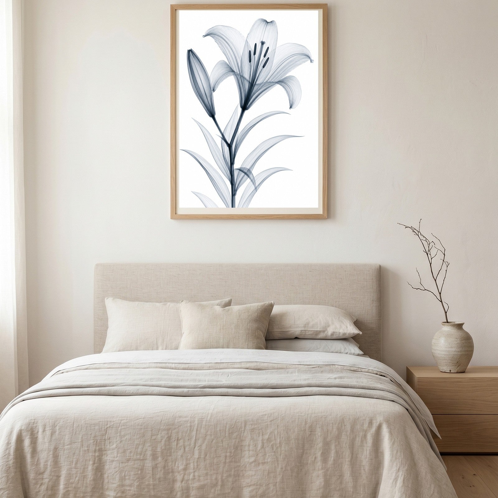 Madonna Lily X-Ray Botanical Art Print | Lilium candidum | Scientific Floral Wall Art