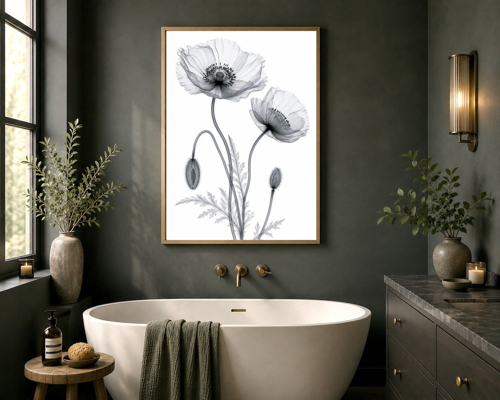 Iceland Poppy Close-Up X-Ray Botanical Art Print | Papaver nudicaule | Scientific Floral Wall Art