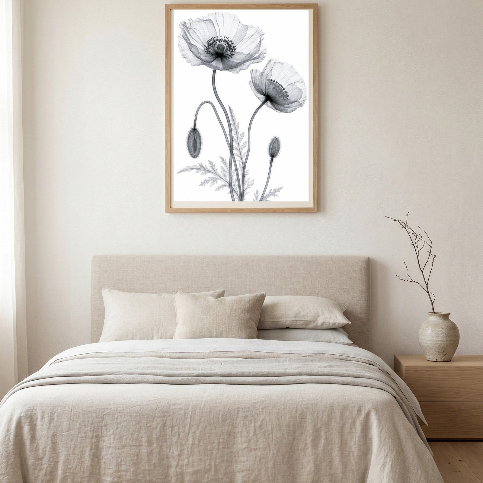 Iceland Poppy Close-Up X-Ray Botanical Art Print | Papaver nudicaule | Scientific Floral Wall Art