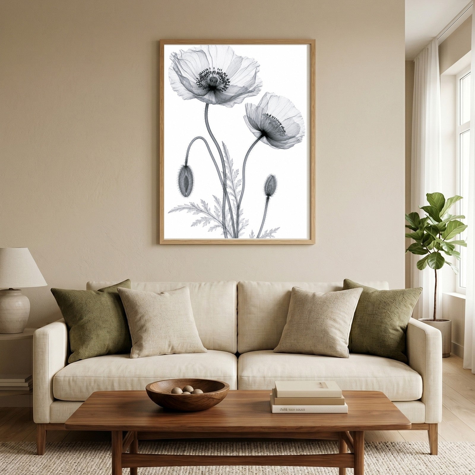 Iceland Poppy Close-Up X-Ray Botanical Art Print | Papaver nudicaule | Scientific Floral Wall Art