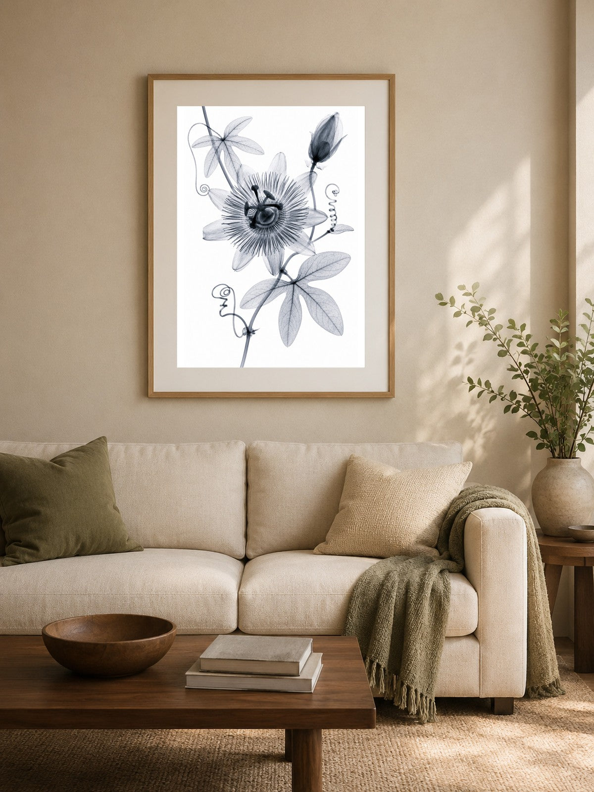 Passionflower II X-Ray Botanical Art Print | Passiflora caerulea | Scientific Floral Wall Art