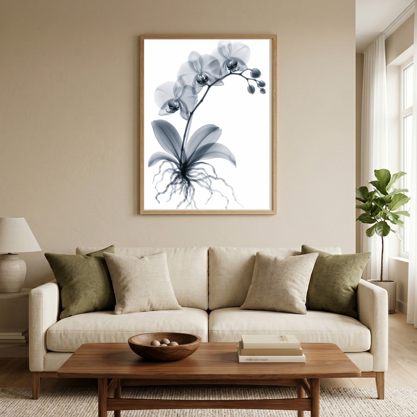 Moth Orchid II X-Ray Botanical Art Print | Phalaenopsis | Scientific Floral Wall Art