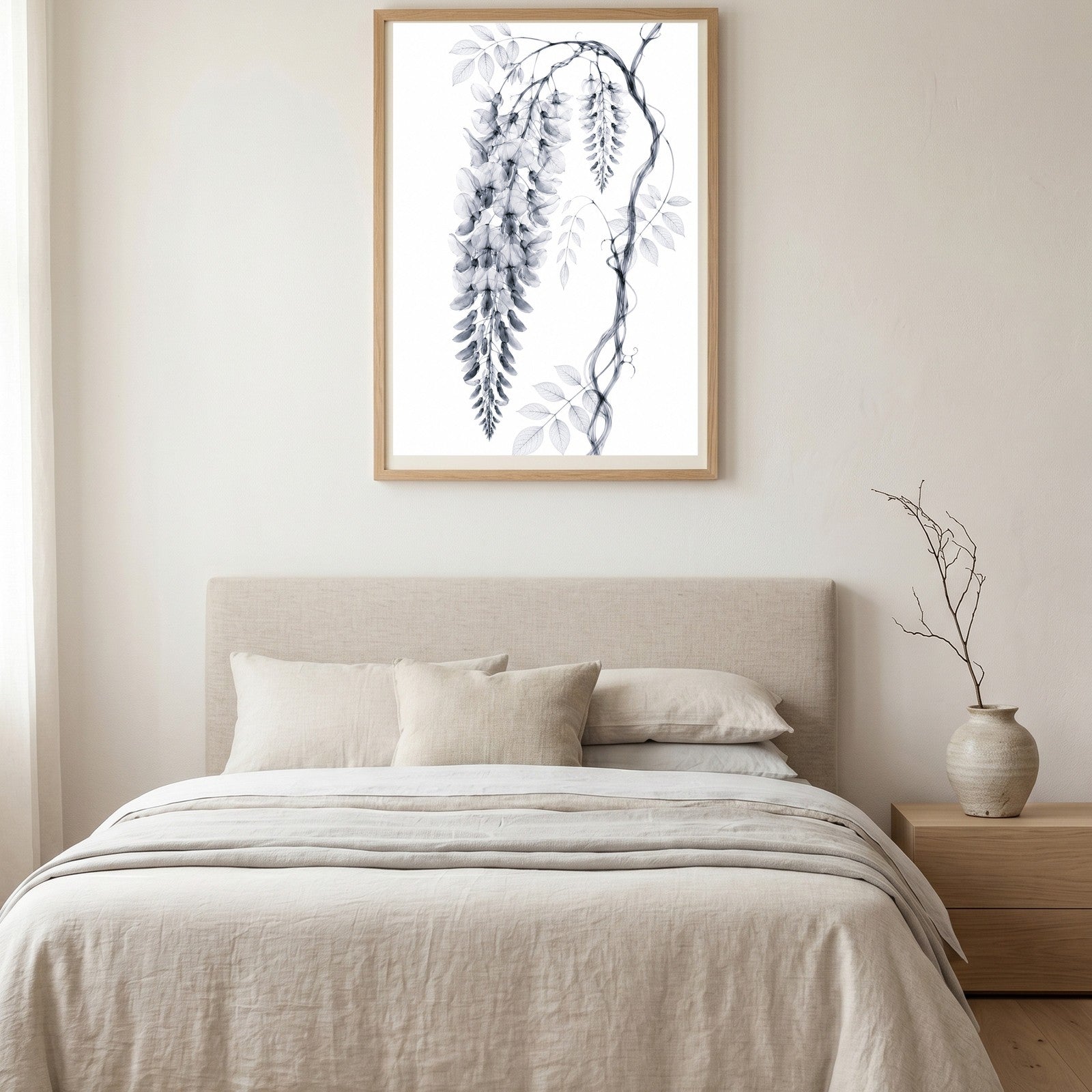 Wisteria X-Ray Botanical Art Print | Wisteria floribunda | Scientific Floral Wall Art