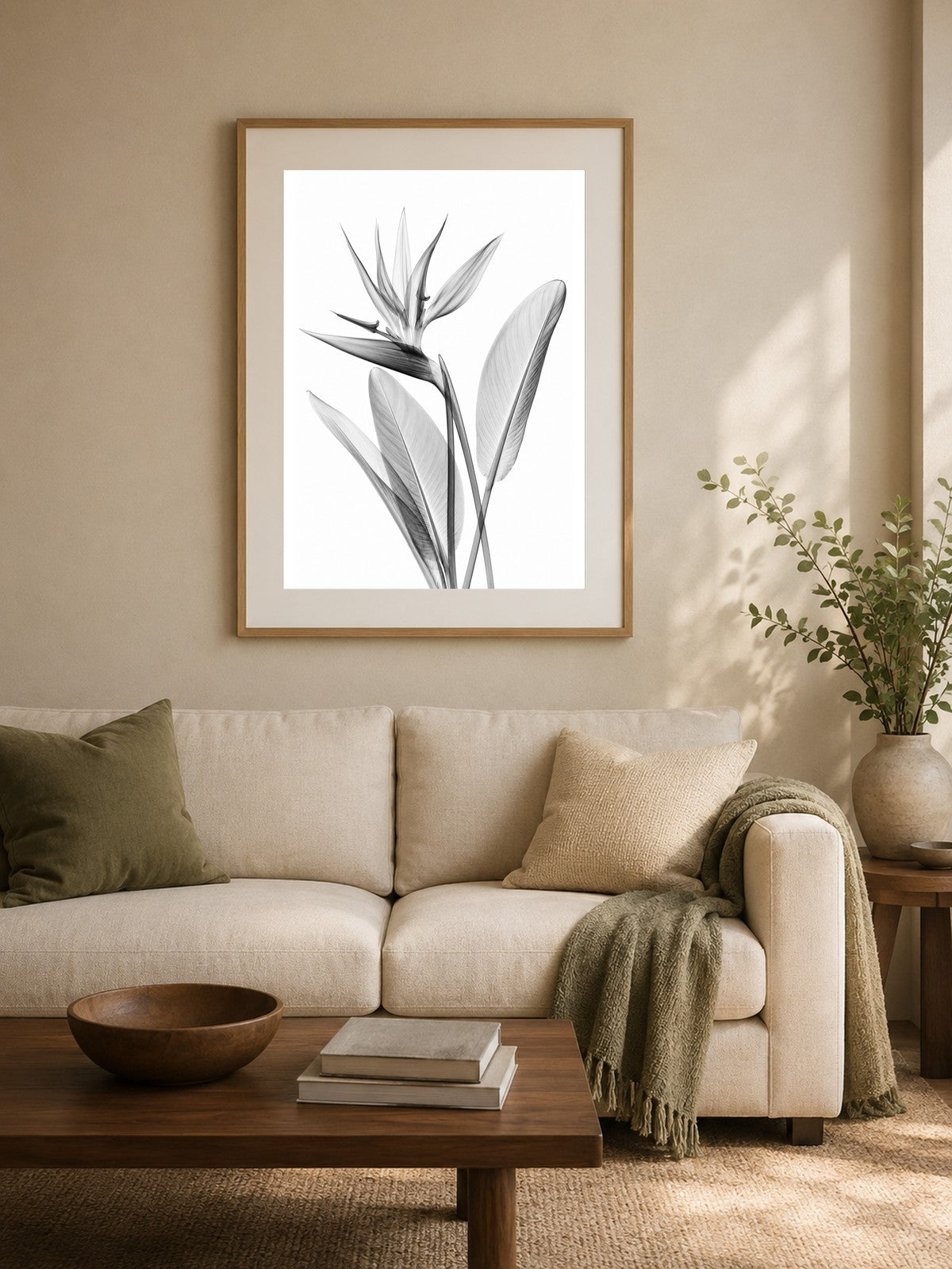 Bird of Paradise X-Ray Botanical Art Print | Strelitzia reginae | Scientific Floral Wall Art