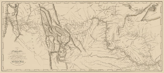 Lewis and Clark's Track - Northwestern United States, 1814 | Historical Map Print