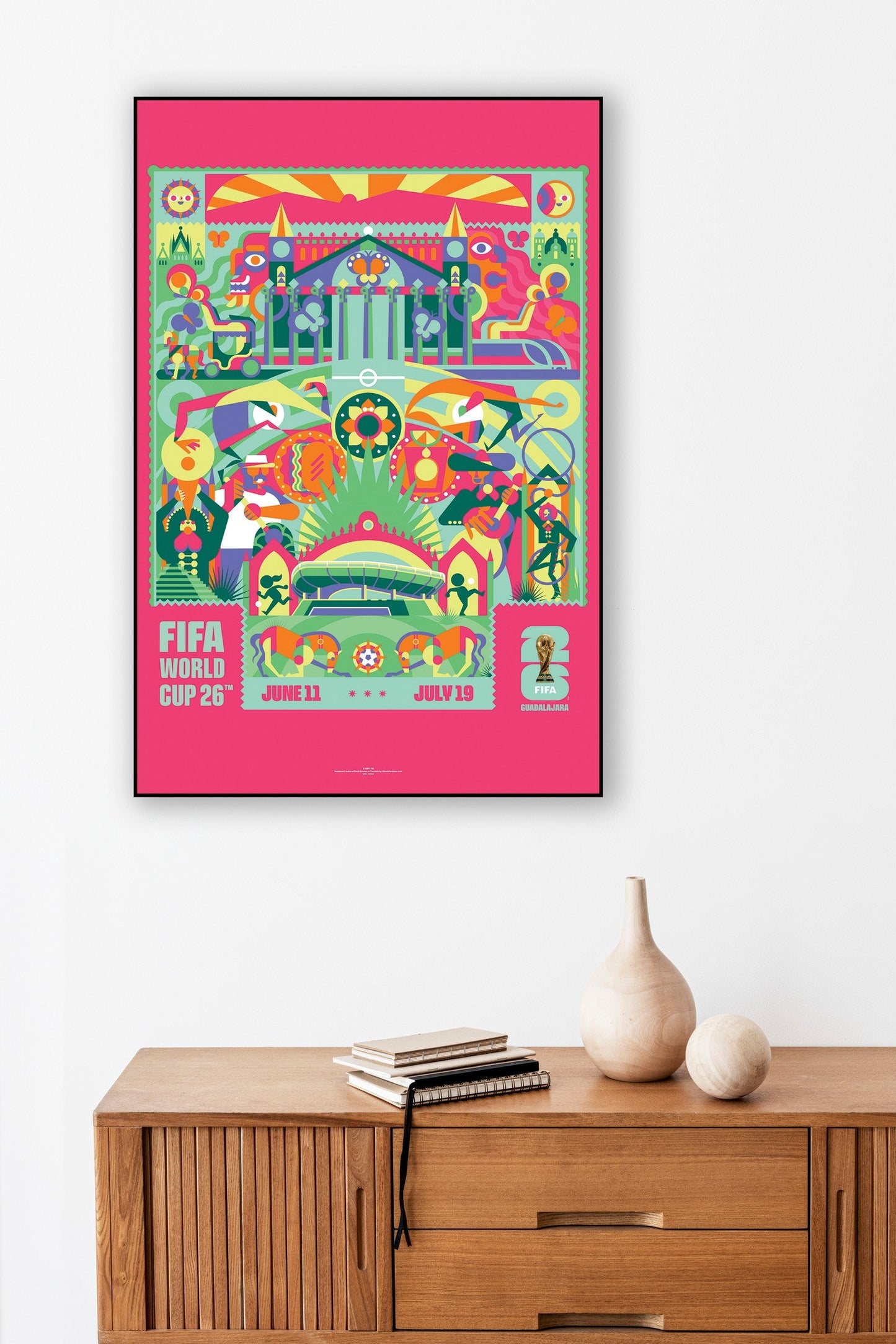 FIFA World Cup 2026 Guadalajara Poster Officially Licensed Plak Mounted - Image 2