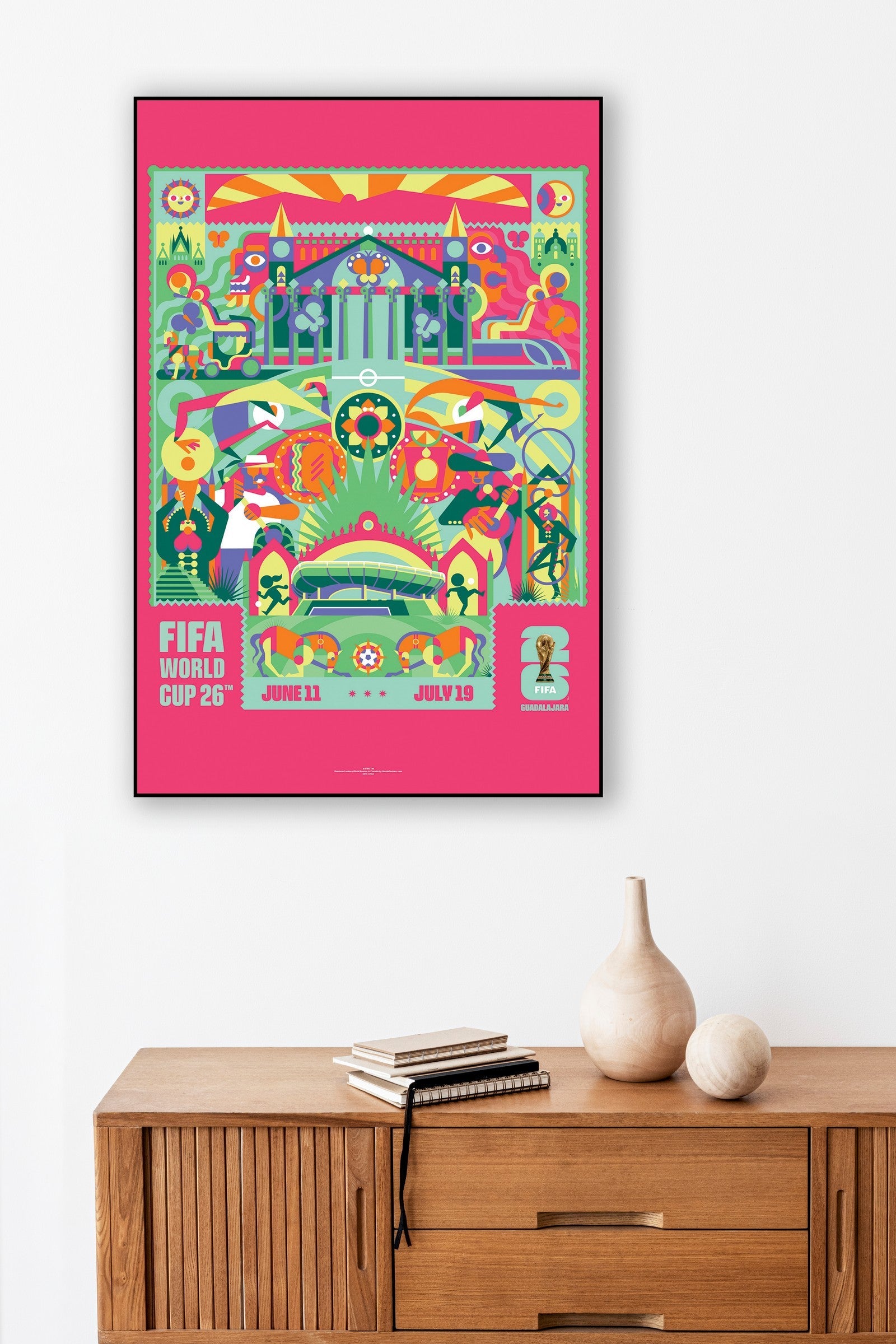 FIFA World Cup 2026 Guadalajara Poster Officially Licensed Plak Mounted - Image 2