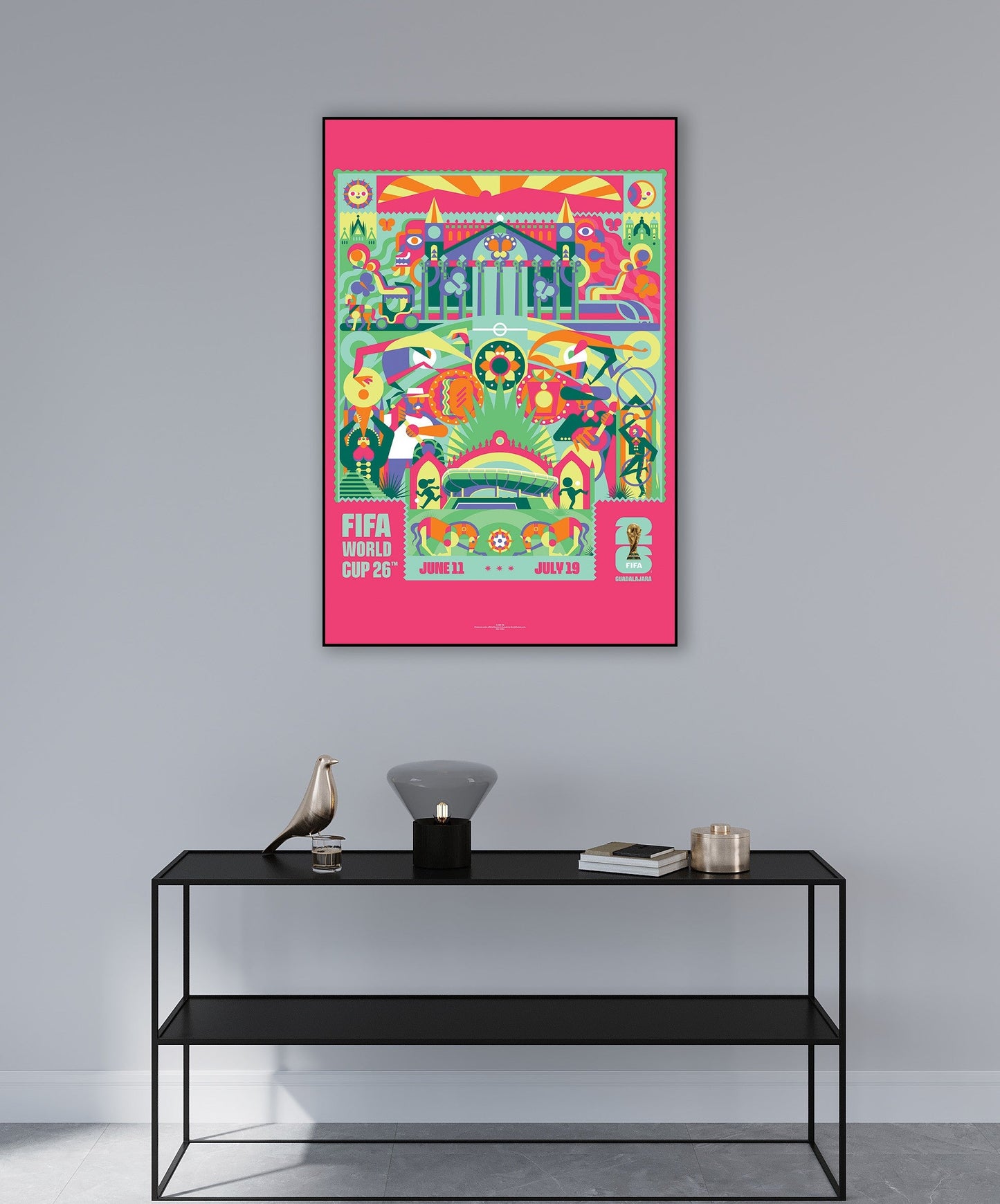 FIFA World Cup 2026 Guadalajara Poster Officially Licensed Plak Mounted - Image 3