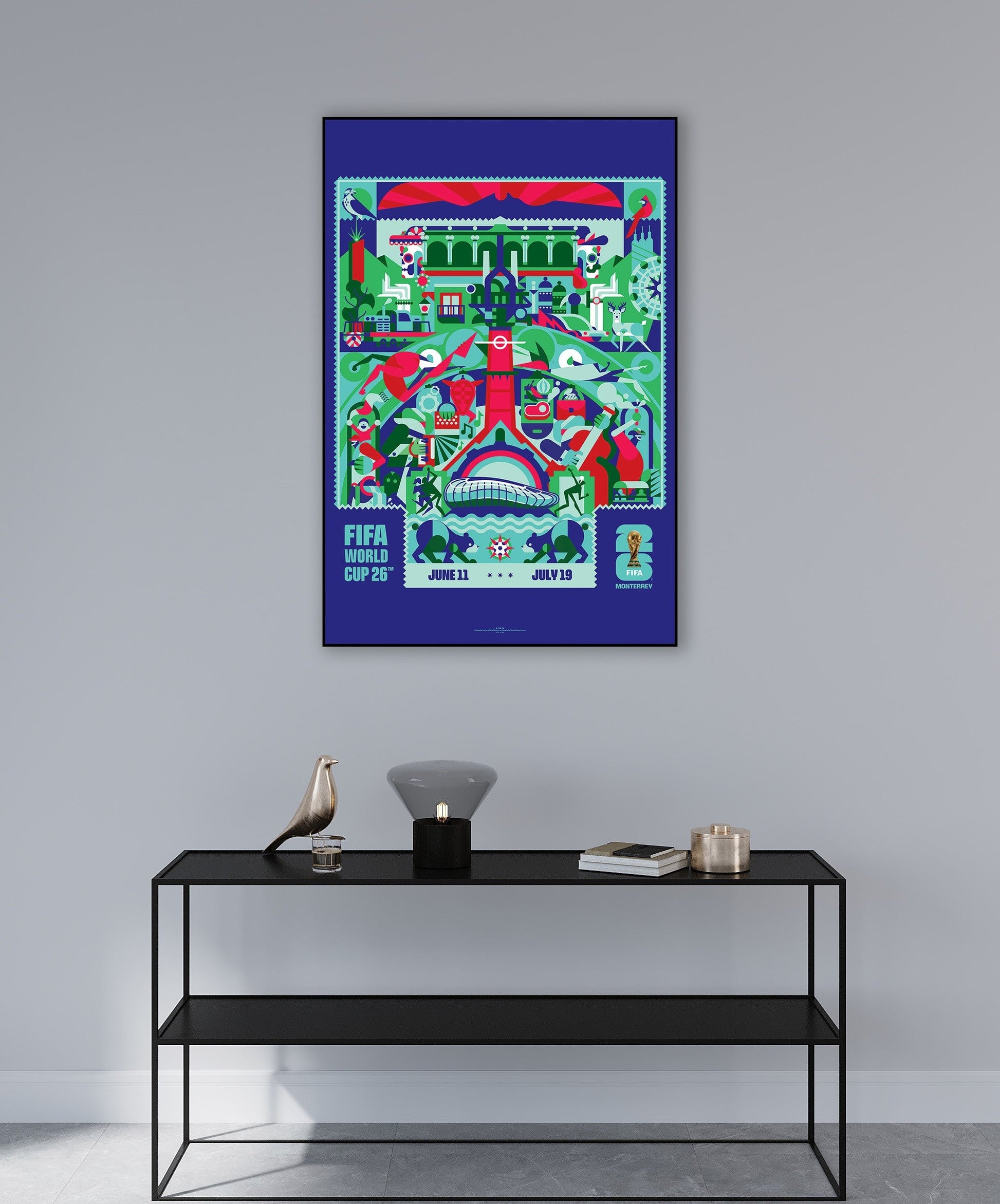 FIFA World Cup 2026 Monterrey Poster Officially Licensed Plak Mounted - Image 3