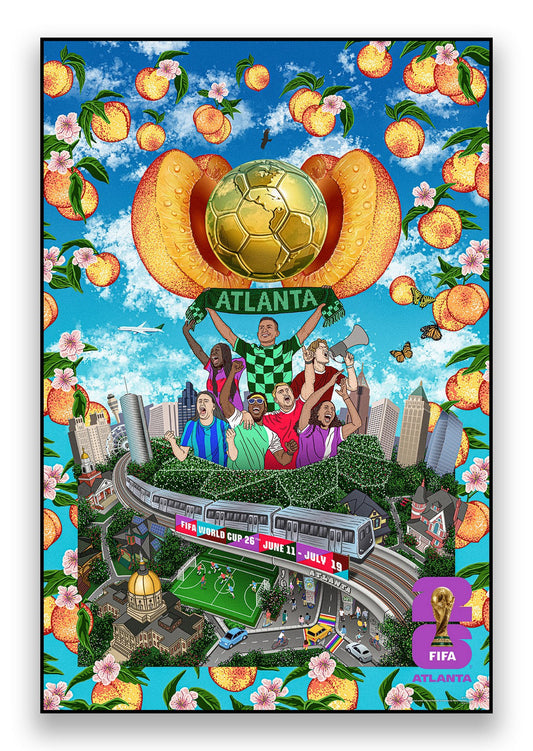 FIFA World Cup 2026 Atlanta Poster Officially Licensed Plak Mounted