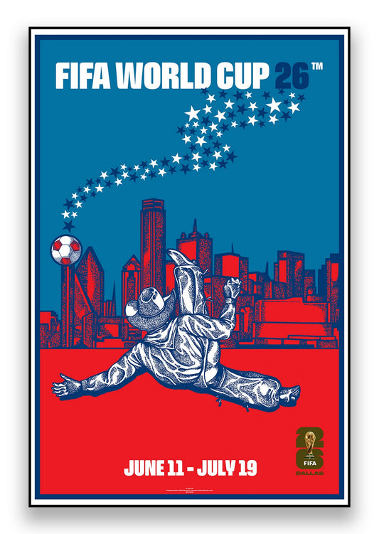 FIFA World Cup 2026 Dallas Poster Officially Licensed Plak Mounted