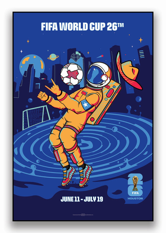 FIFA World Cup 2026 Houston Poster Officially Licensed Plak Mounted