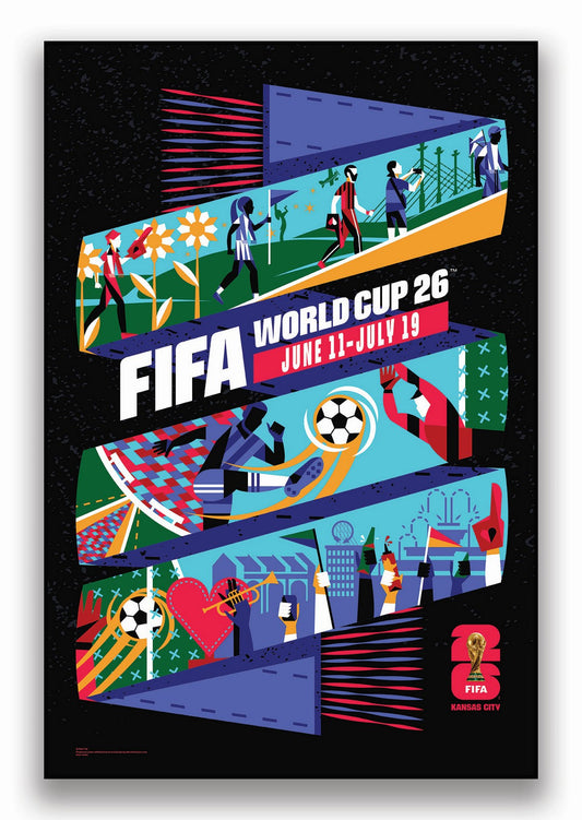 FIFA World Cup 2026 Kansas City Poster Officially Licensed Plak Mounted
