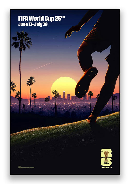 FIFA World Cup 2026 Los Angeles Poster Officially Licensed Plak Mounted