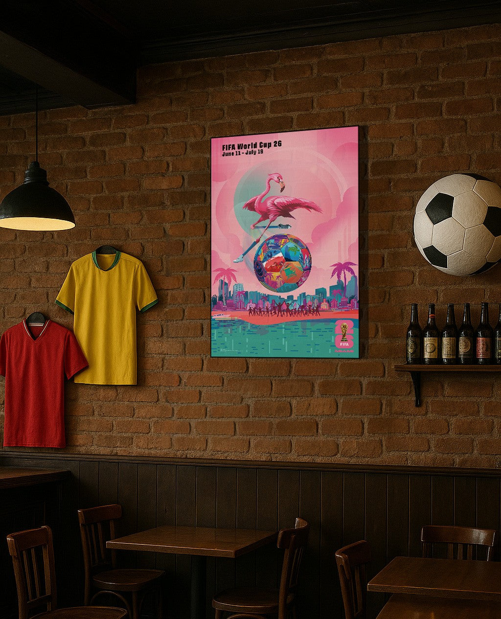 FIFA World Cup 2026 Miami Poster Officially Licensed Plak Mounted - Image 5