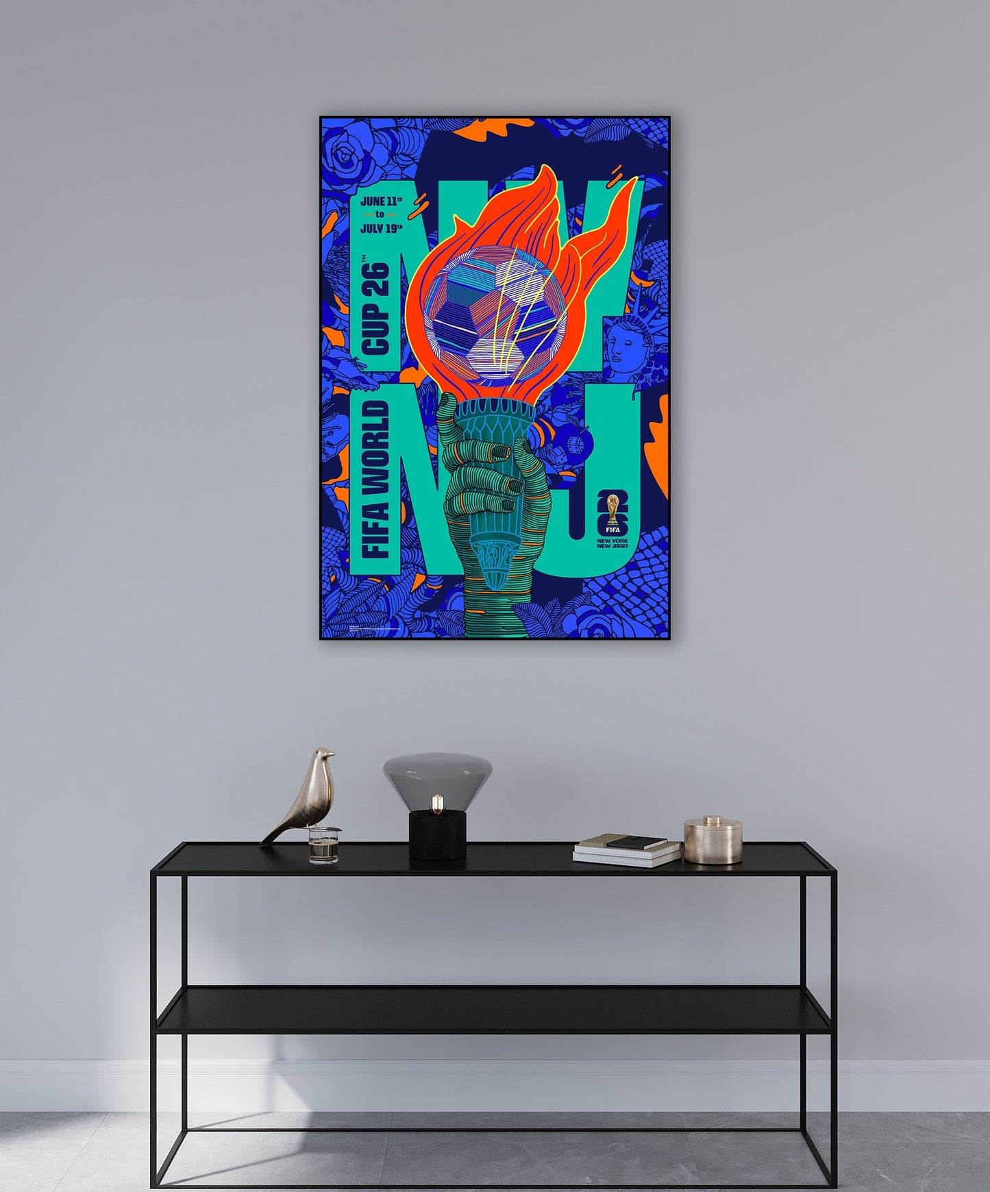 FIFA World Cup 2026 New York New Jersey Poster Officially Licensed Plak Mounted - Image 3