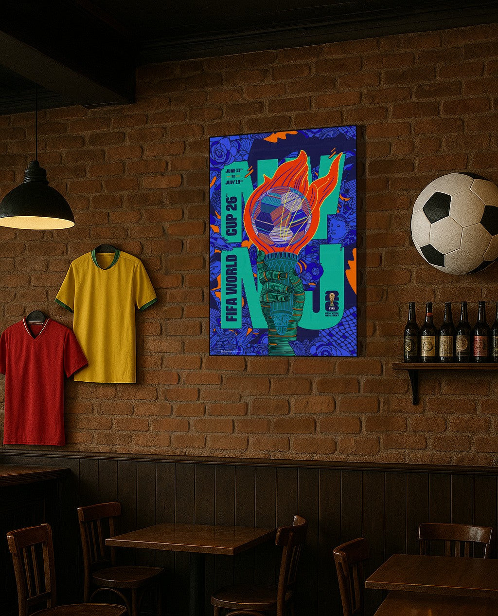FIFA World Cup 2026 New York New Jersey Poster Officially Licensed Plak Mounted - Image 5