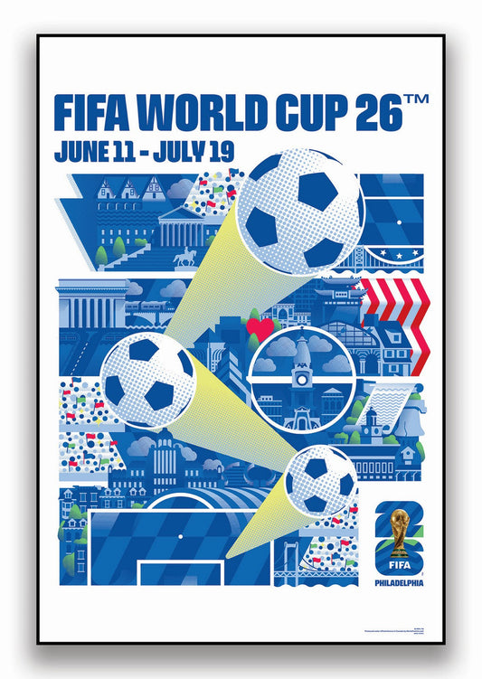 FIFA World Cup 2026 Philadelphia Poster Officially Licensed Plak Mounted