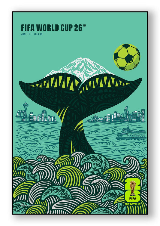 FIFA World Cup 2026 Seattle Poster Officially Licensed Plak Mounted - Test2026