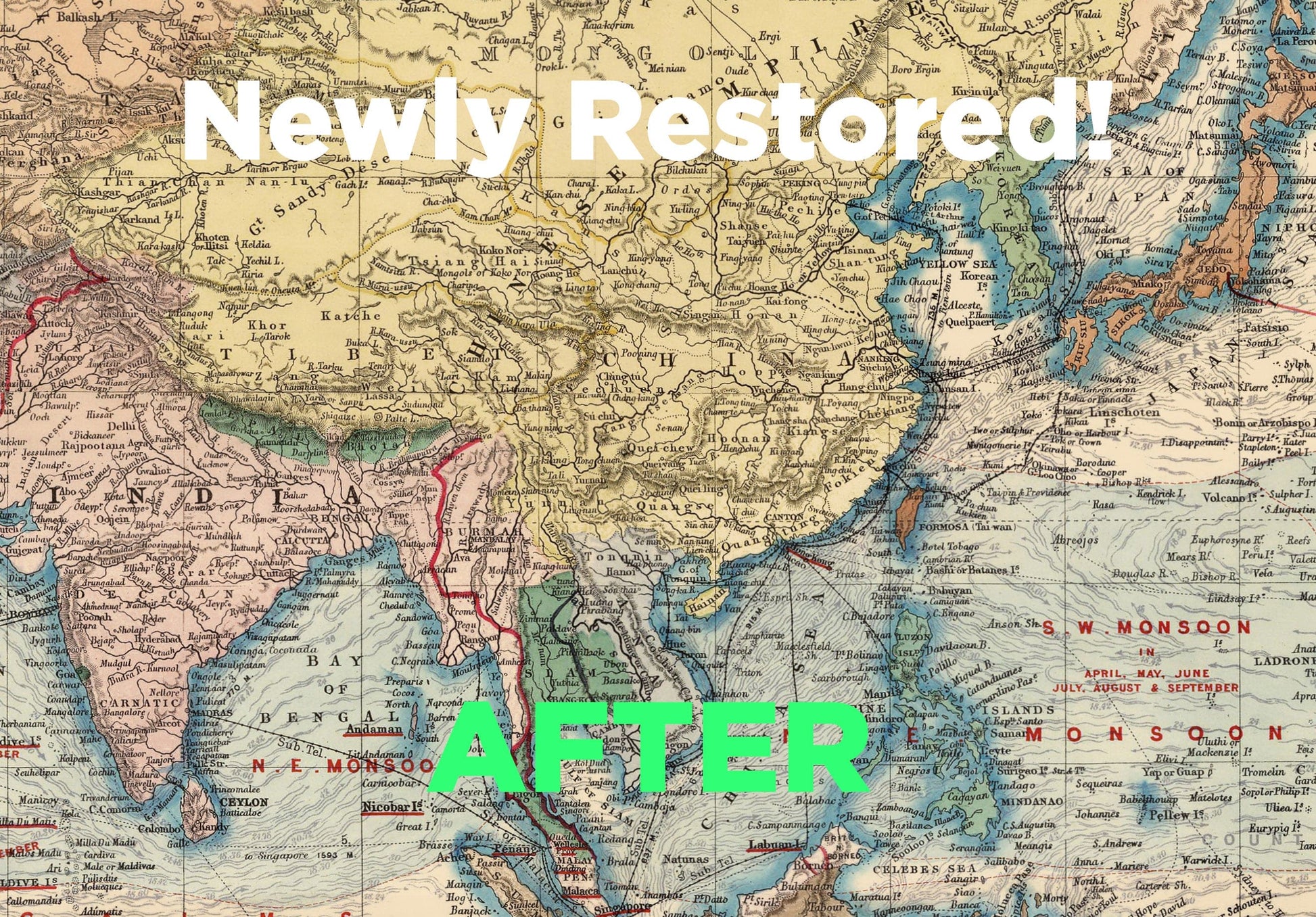 Historic Map - Map of The World, 1900, - Vintage Wall Art