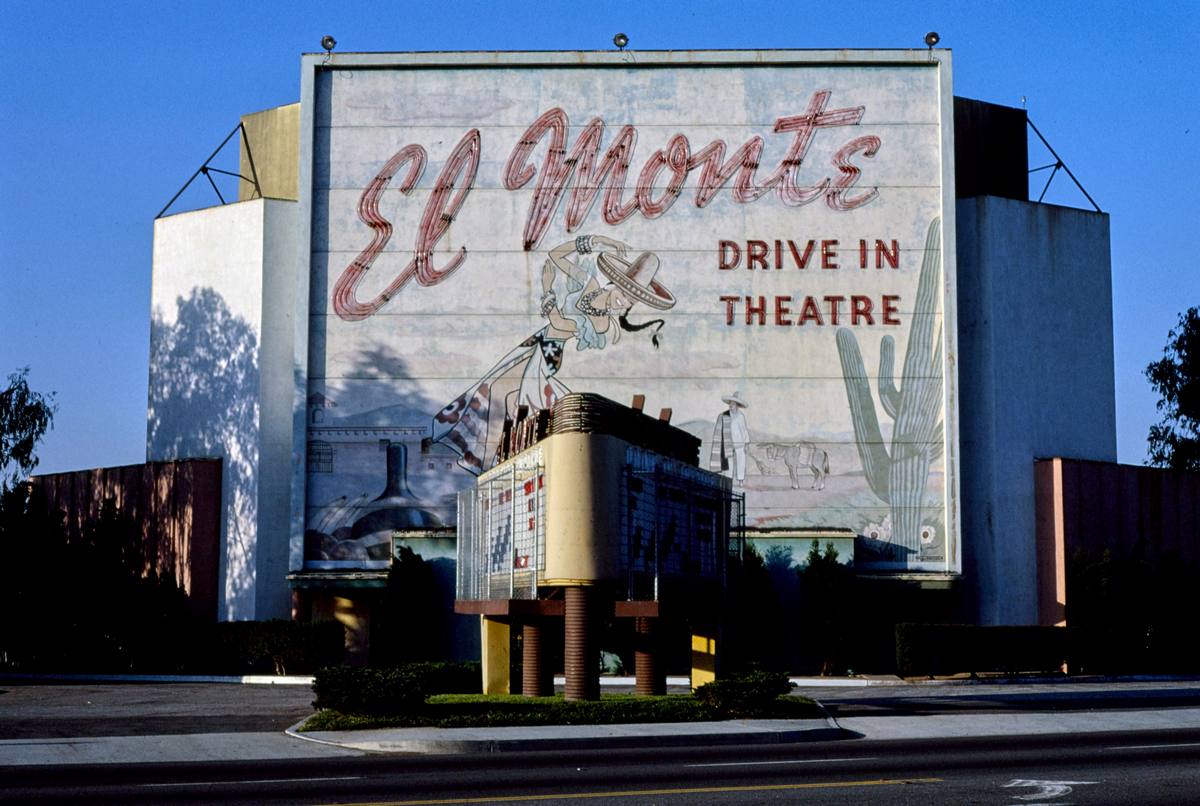 Historic Photo : 1981 El Monte Drive-In Theater, Lower Azusa Road, El Monte, California | Margolies | Roadside America Collection | Vintage Wall Art :