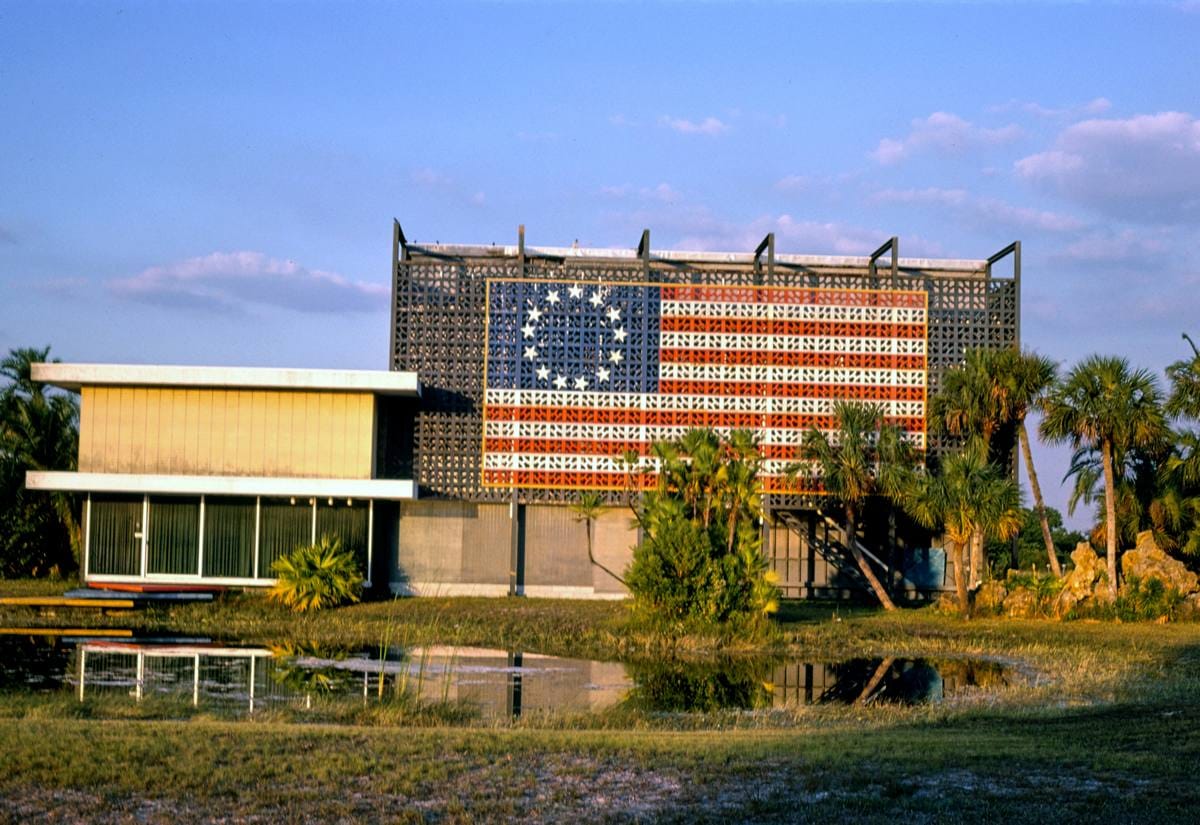 Historic Photo : 1980 Drive-in cinema (church), Route 19, Pinellas Park, Florida | Margolies | Roadside America Collection | Vintage Wall Art :