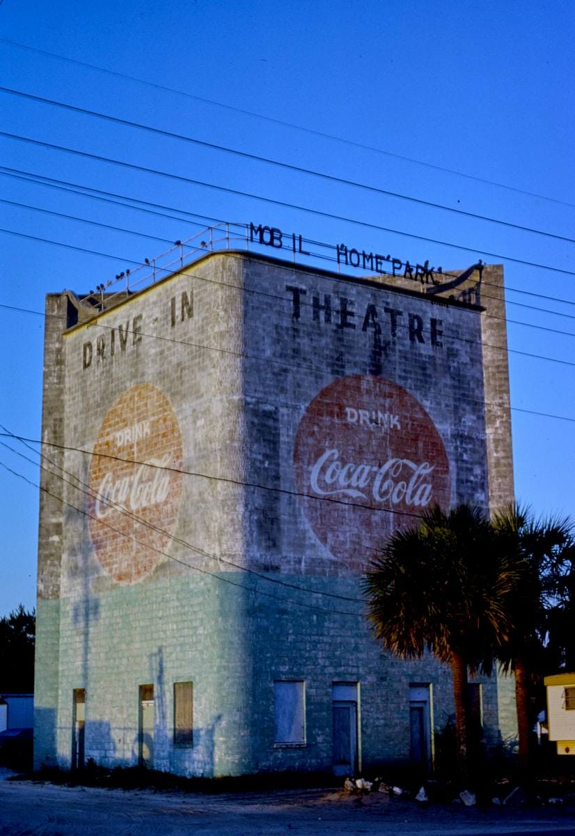 Historic Photo : 1979 Drive-in Theater, Jacksonville Beach, Florida | Margolies | Roadside America Collection | Vintage Wall Art :