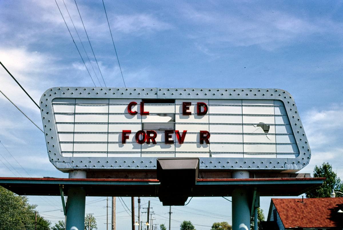 Historic Photo : 1988 Starlite Drive-In Theater sign, Route 10, Bay City, Michigan | Margolies | Roadside America Collection | Vintage Wall Art :