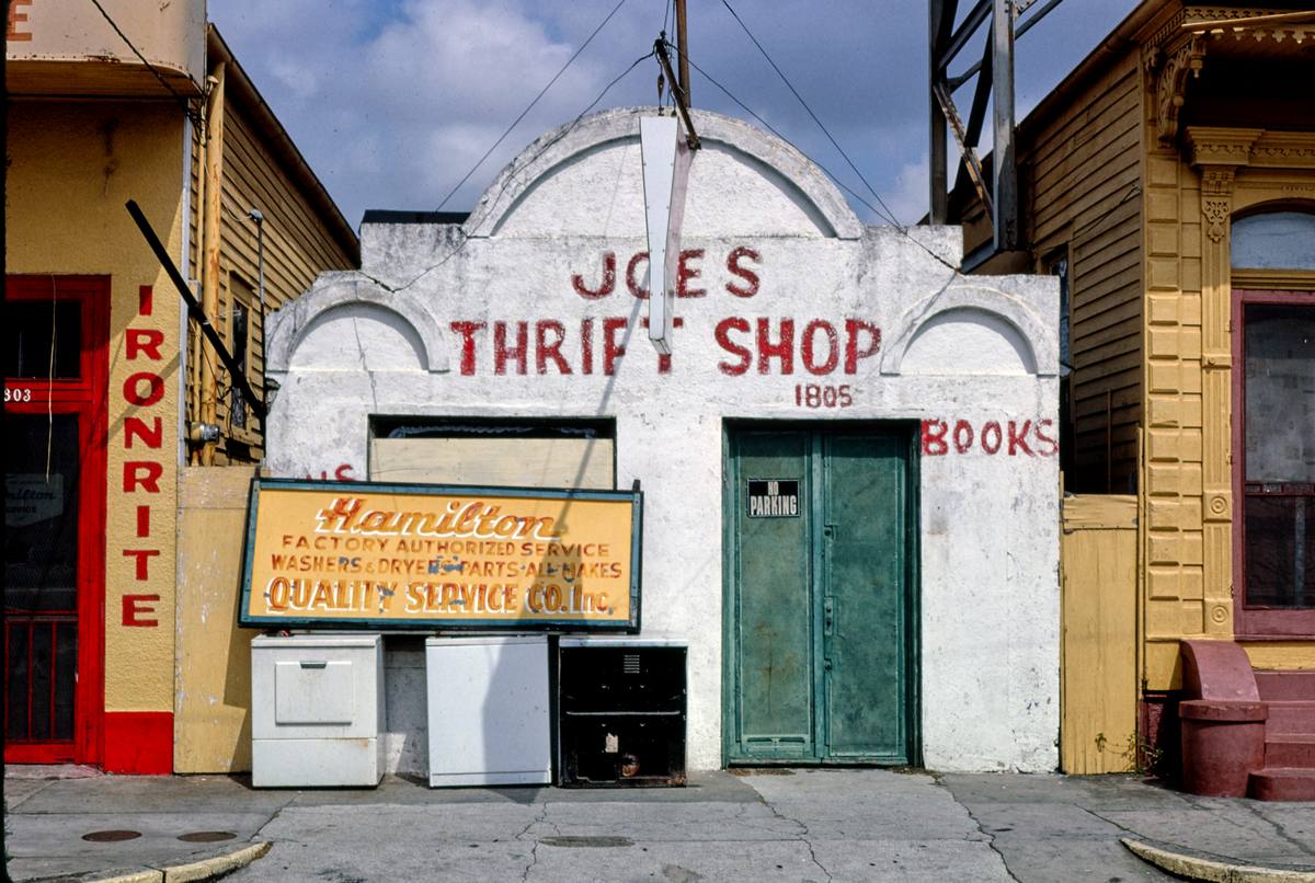 Historic Photo : 1982 Joe's Thrift Shop, Rampart & Anthony Streets, New Orleans, Louisiana | Margolies | Roadside America Collection | Vintage Wall Art :