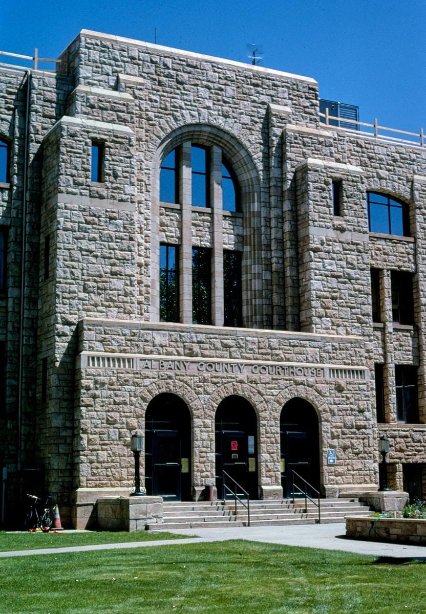 Historic Photo : 2004 Albany County Courthouse, angle 2, Laramie, Wyoming | Margolies | Roadside America Collection | Vintage Wall Art :