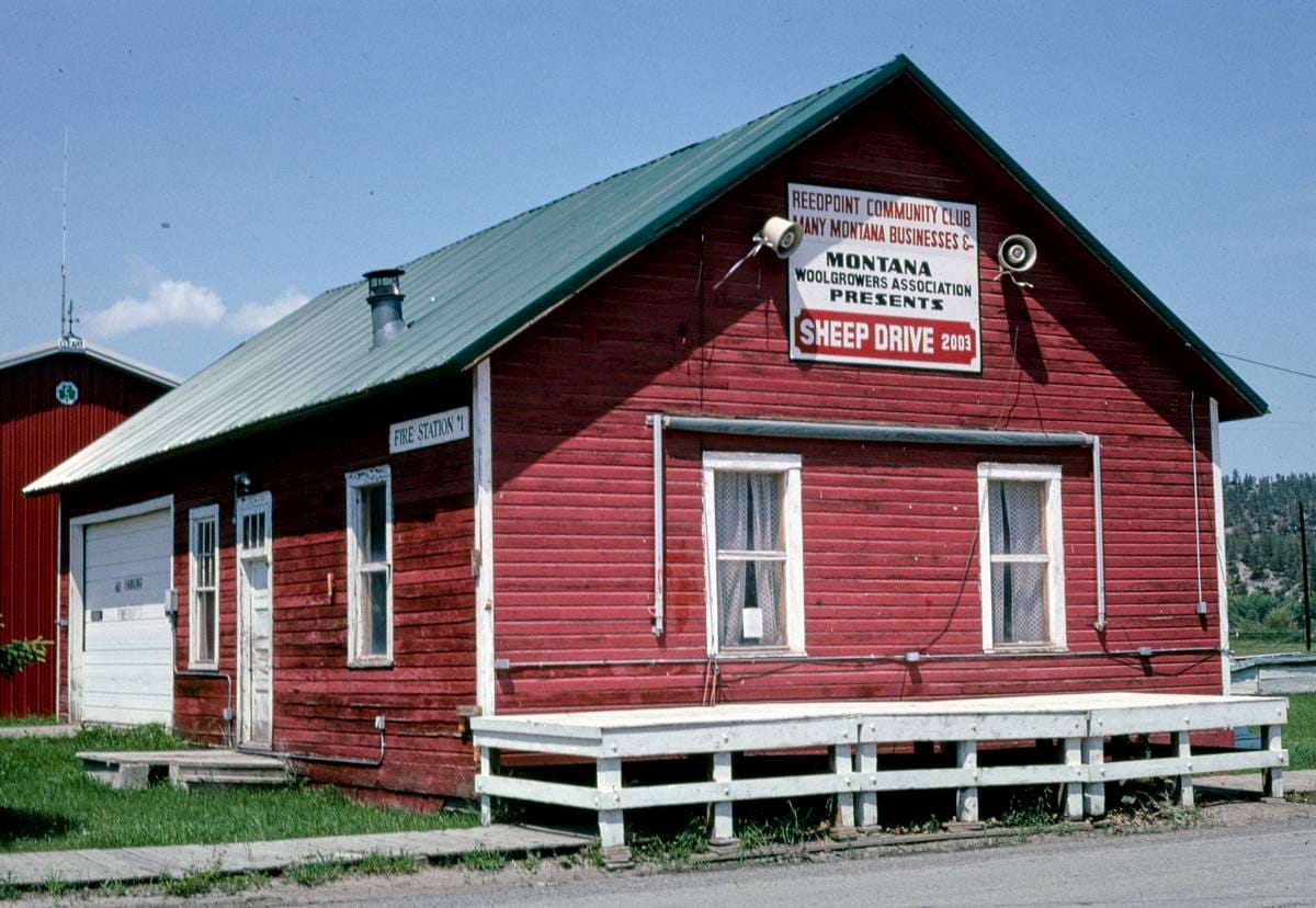 Historic Photo : 2004 Firehouse, Reed Point, Montana | Margolies | Roadside America Collection | Vintage Wall Art :
