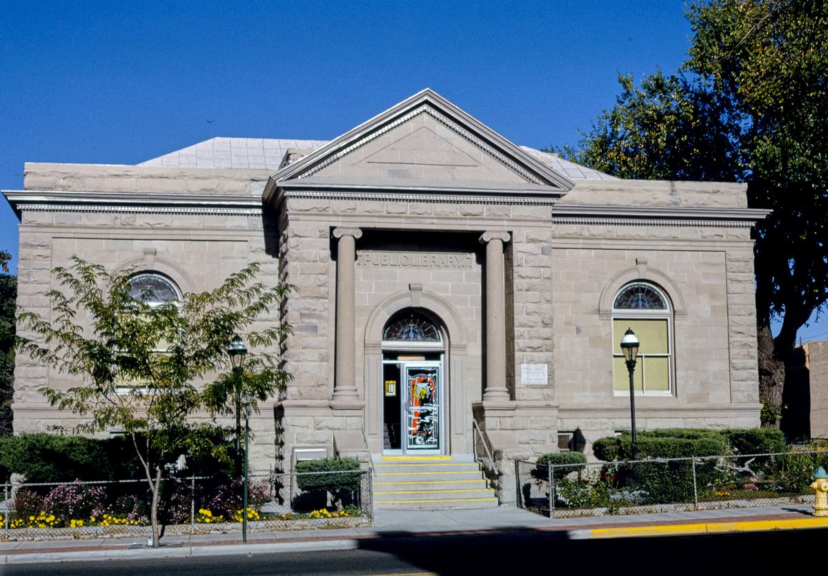 Historic Photo : 1991 Public Library, horizontal view, Trinidad, Colorado | Margolies | Roadside America Collection | Vintage Wall Art :