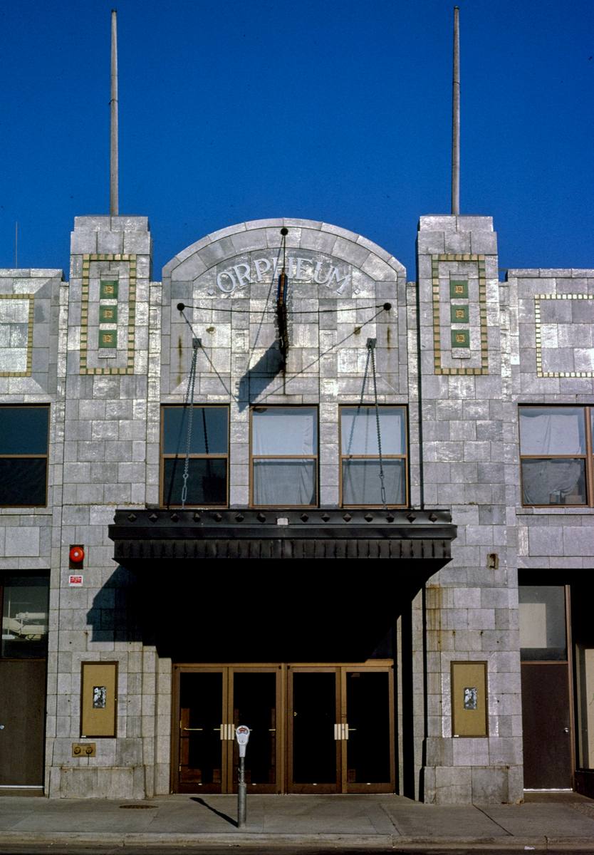 Historic Photo : 1980 Orpheum Theater, straight-on detail, Phillips Avenue, Sioux Falls, South Dakota | Margolies | Roadside America Collection | Vintage Wall Art :