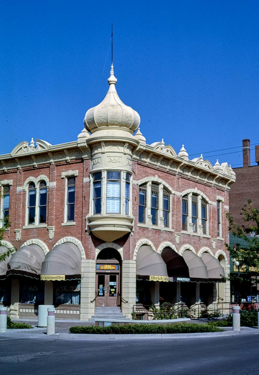 Historic Photo : 1987 Buell Building, overall diagonal view, 6th & St. Joseph, Rapid City, South Dakota | Margolies | Roadside America Collection | Vintage Wall Art :