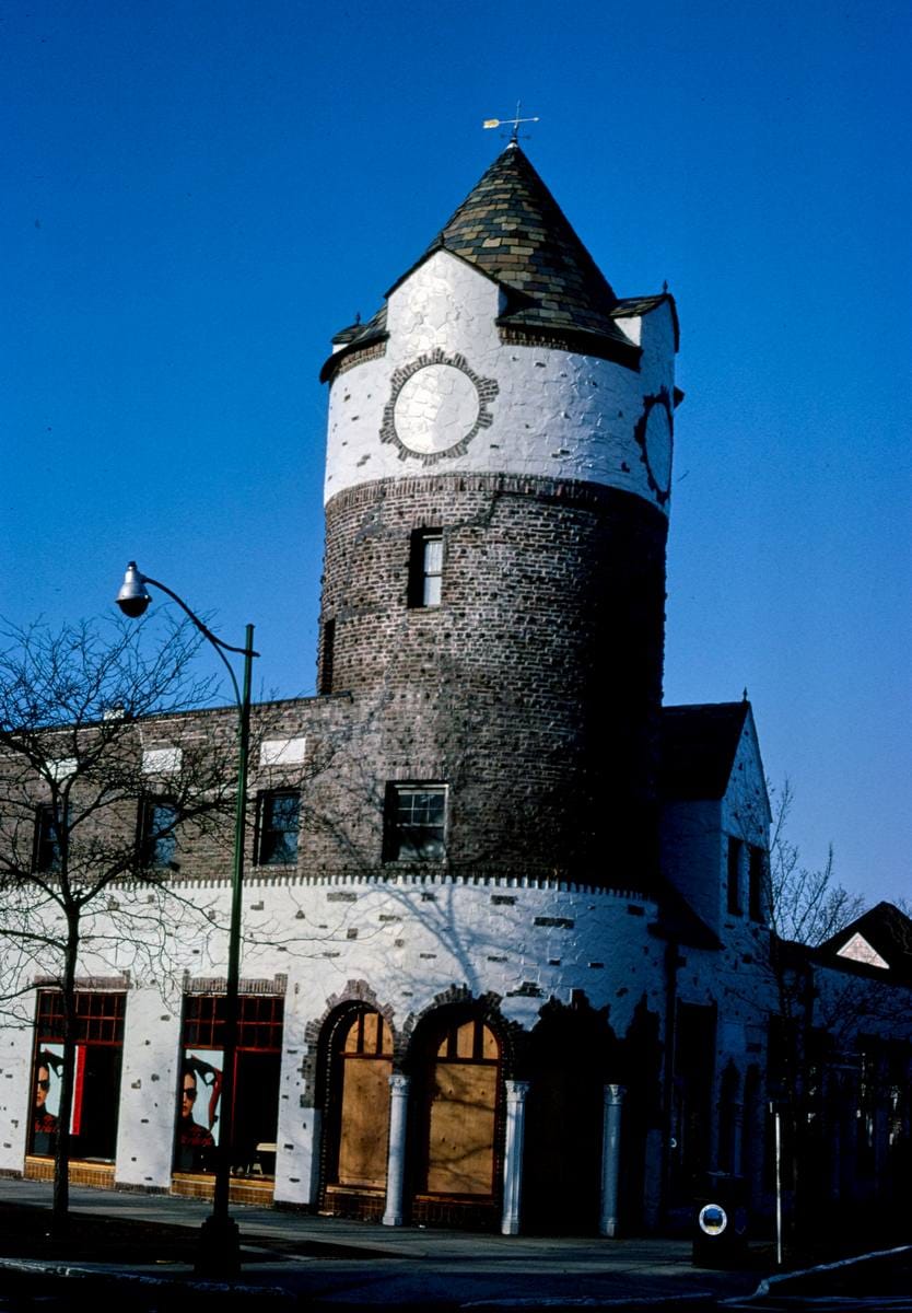 Historic Photo : 1989 Corner commercial building, Jobs Lane, Southampton, New York | Margolies | Roadside America Collection | Vintage Wall Art :