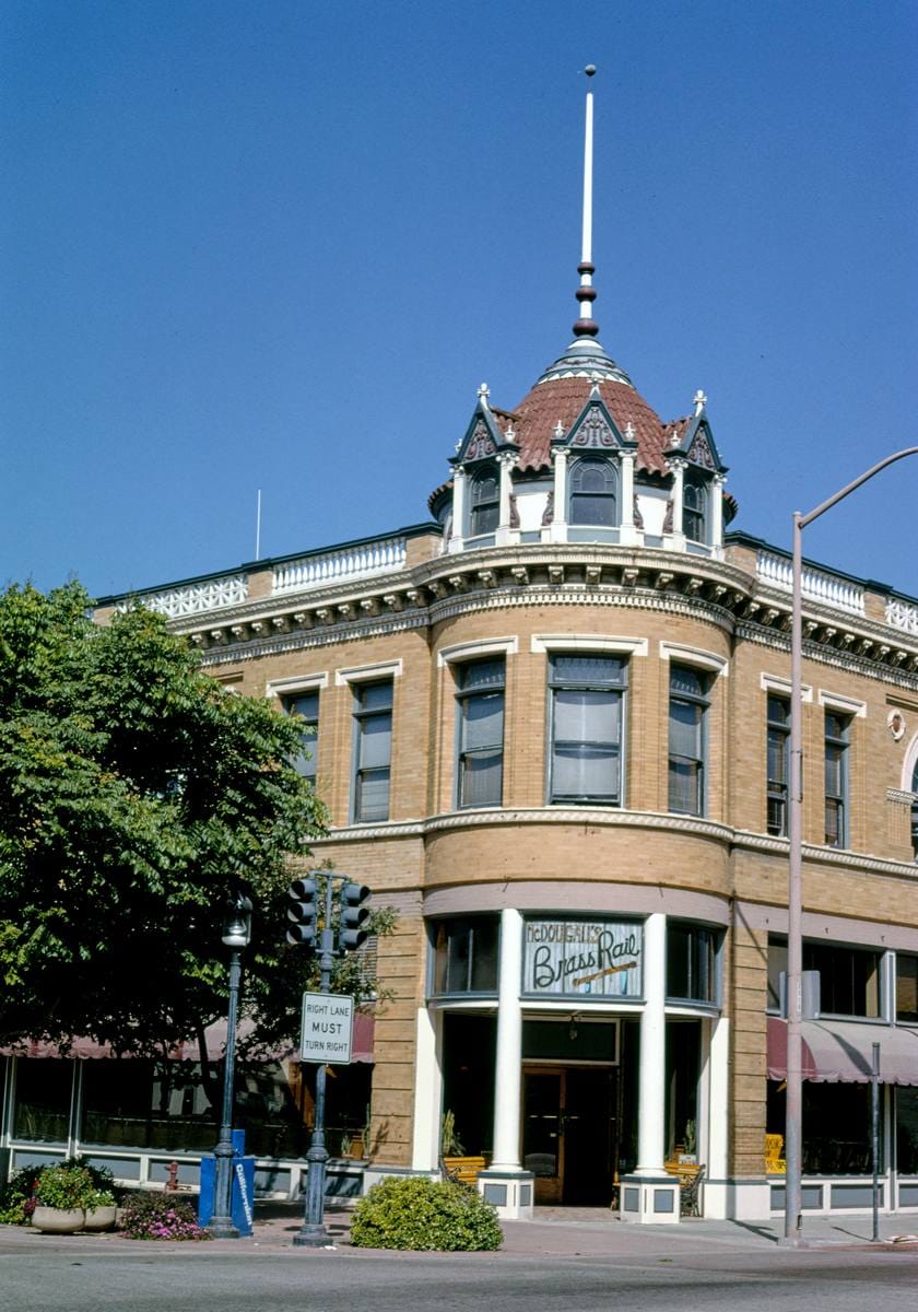 Historic Photo : 1991 McDougal Building (1898), overall vertical, Main & Gabilan, Salinas, California | Margolies | Roadside America Collection | Vintage Wall Art :