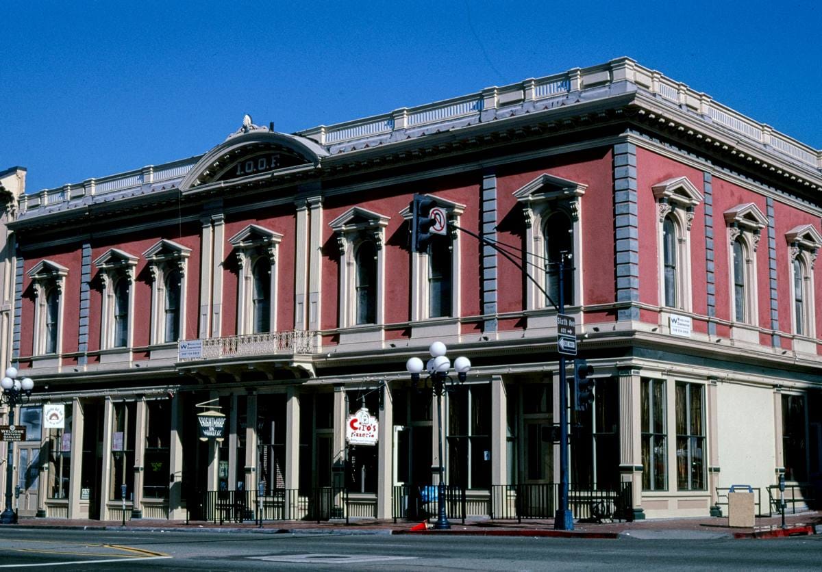 Historic Photo : 2003 I.O.O.F. Building, Market Street, San Diego, California | Margolies | Roadside America Collection | Vintage Wall Art :