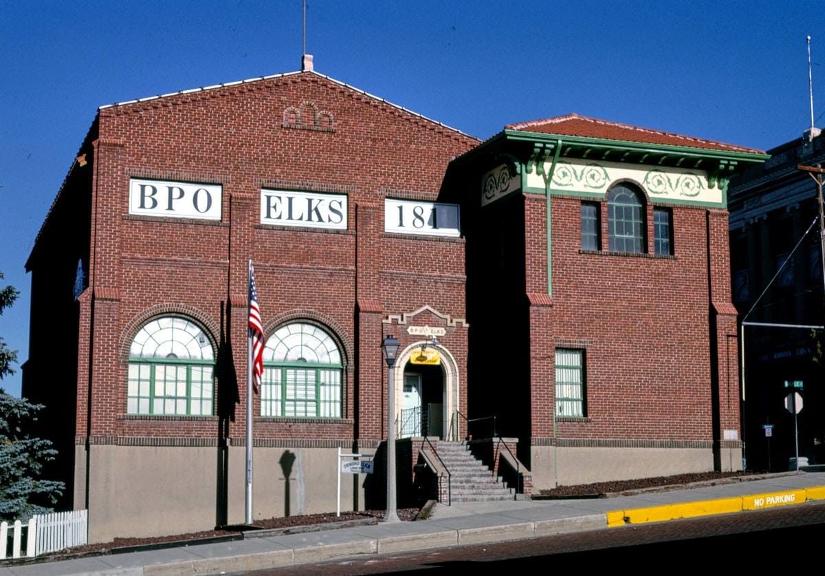 Historic Photo : 1991 Elks Lodge, 181 Maple Street, Trinidad, Colorado | Margolies | Roadside America Collection | Vintage Wall Art :