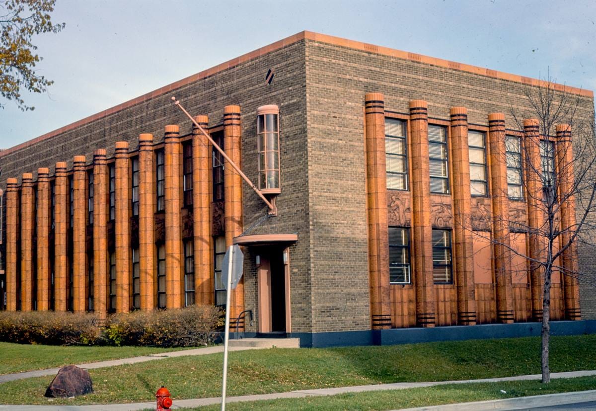 Historic Photo : 1977 Office building, overall view, 2150 Prospect, Milwaukee, Wisconsin | Margolies | Roadside America Collection | Vintage Wall Art :