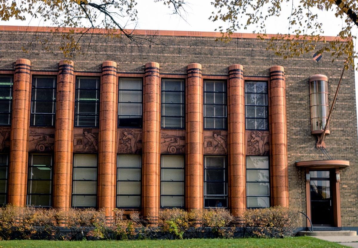 Historic Photo : 1977 Office building, side view, 2150 Prospect, Milwaukee, Wisconsin | Margolies | Roadside America Collection | Vintage Wall Art :