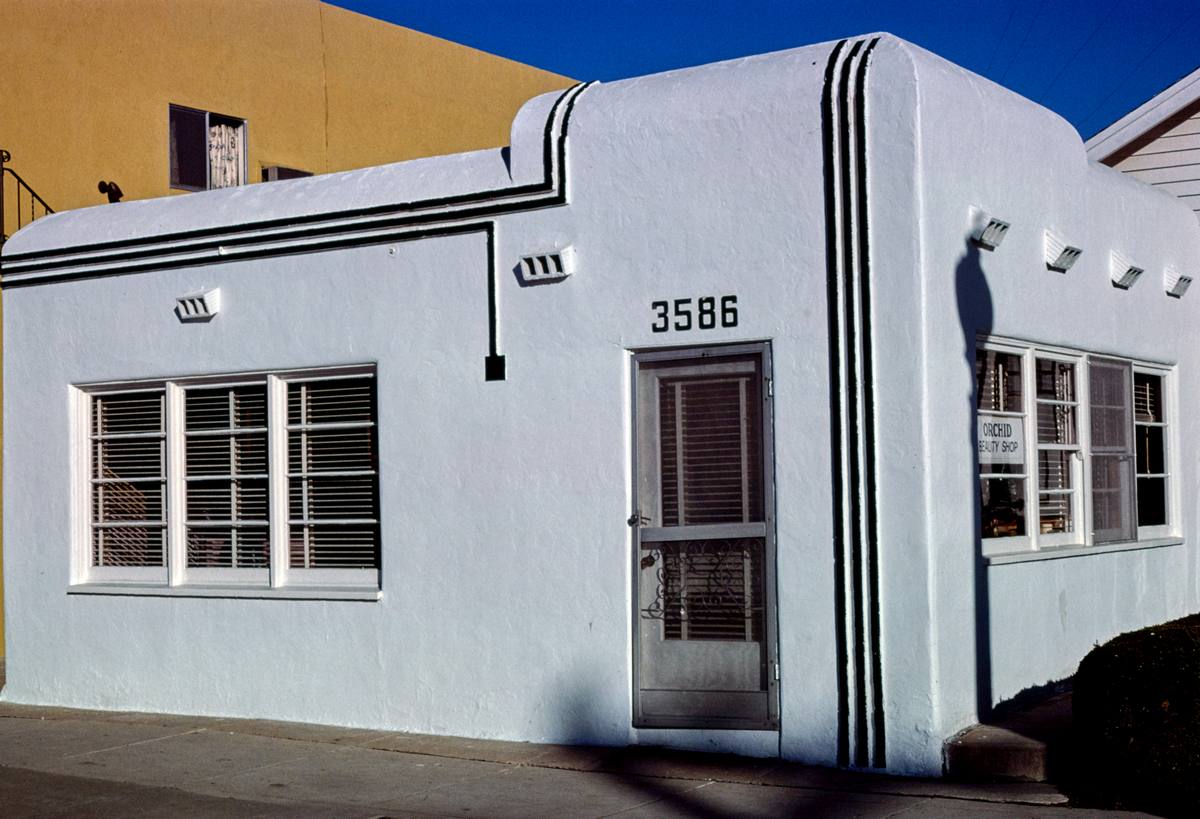 Historic Photo : 1977 Orchid Beauty Shop, 3586 Adams Avenue, San Diego, California | Margolies | Roadside America Collection | Vintage Wall Art :